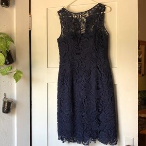 Adrianna Papell navy cocktail dress size 4